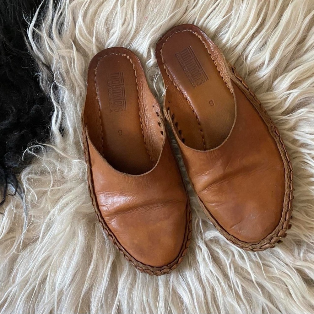 Mohinders Tan Leather Slip-On Shoes